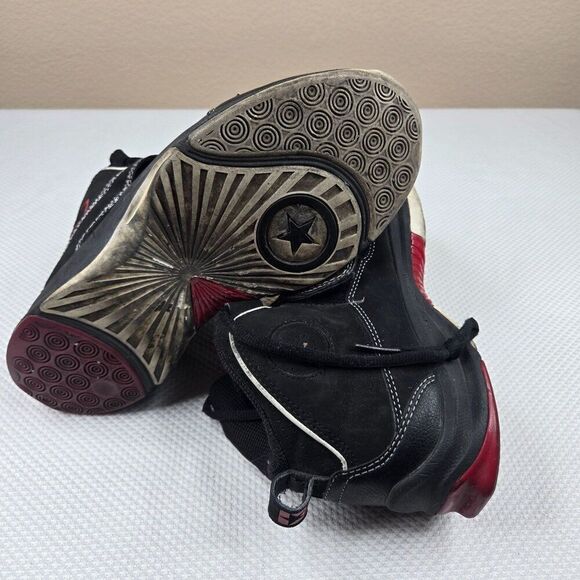 Converse Elton 76ers Player High Top Sneakers Mens Size 9 Black Red - Picture 11 of 11